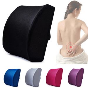 Seat Cushions Memory Foam Lumber Support Back Massager Pillow Waist Cushion For Car Chair Home Office Relieve Pain