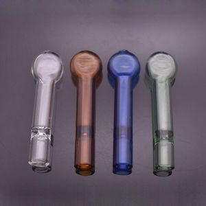 Partihandel 8cm glas tobak rökning rör färgglada mini billiga glas cigarett filter rör bärbart provsmakning rör