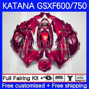 OEM Ciało dla Suzuki Katana GSXF 600 750 CC GSXF750 2003 2004 2004 2005 2006 2007 18NO.93 GSX750F GSX600F 03-07 GSXF-600 600CC 750CC Orange Red GSXF600 03 04 05 06 07 Owalnia