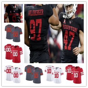 NCAA College Houston Cougars Football Jersey Clayton Tune Ta'zhawn Henry Brandon Campbell Nathaniel Dell Matthew Golden Joseph Manjack