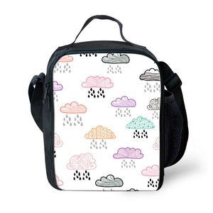 Bag Organizer Cartoon Cloud Divertenti borse per il pranzo termico per bambini Piccolo Lunchbox Borse per il pranzo isolate Snack riutilizzabili Lancheira Escolar Infantil