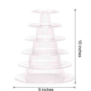 1x6 camadas redondas limpas macaron macaroons torre pirâmide estandar casamentos 211110