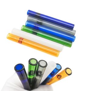 3,9-Zoll-Pyrex-Glas-Ölbrenner-Rohr, buntes Räucherrohr, Wasser-Handpfeifen, DAB-Rig-Rollpapier-Zubehör mit 6 Farben