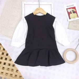 Gooporson Fall Kids Dresses for Girls Fashion Korean Långärmad Prinsessan Klänning Söt liten Tjej Kostym Vestidos Fishtail Dress Q0716