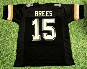 Maglia da calcio personalizzata Uomo Gioventù Donna Vintage DREW BREES CUSTOM nero BOILERMAKER Rare High School Taglia S-6XL o qualsiasi nome e numero di maglie