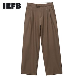 IEFB masculino desgaste primavera calças casuais moda all-match straight lote perna larga vintage 9y1937 210715