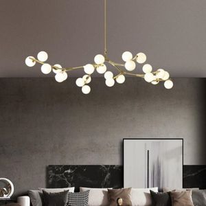 Nordic Loft Magic fasola szklana LED Lampy wisiorek Gałęzie Molekuła Salon Sypialnia Wiszące Oprawy oświetleniowe