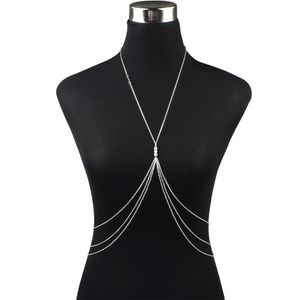 Wholesale body chain jewelry resale online - Sexy Body Chain Harness Bodychain For Women Belly Waist Bikini Chain Female Bodysuit Jewelry Girls Fashion Boho Beach Jewellery