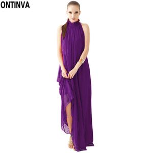 Verão Beachwear Maxi Maxi Chiffon Bohemian Vestido Menina Longa Novidade Es Mulher Elegante Sundresses Mulheres roupas 210527