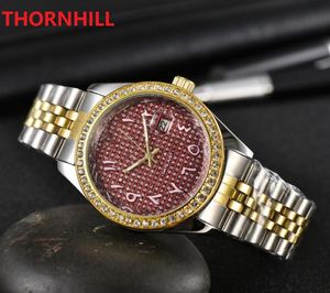 Orologi numerici arabi ghiacciati Orologio da donna con anello di diamanti bling hip-hop Orologio al quarzo da uomo Orologio da polso unisex in acciaio argentato Orologio da uomo d'affari femminile