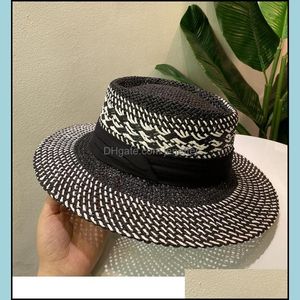 Wide Brim hattar kepsar hattar, halsdukar handskar mode aessories 03-maj-2508752 Handgjorda papper Böhmen Fancy Knitting Fedoras Cap Män Kvinnor Pana