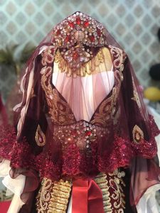 Nupcial véu conjunto casamento henna noite cerimônia de casamento acessório arame ruptura rendas shimmer clarete vermelho roxo roxo verde sax fúcsia x0726