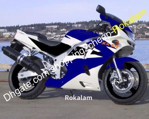 ZX6R Fairings för Kawasaki Ninja 636 ZX 6R 94 95 96 97 ZX6R ZX-6R 1994 1995 1996 1997 Blue White ABS Fairing Set