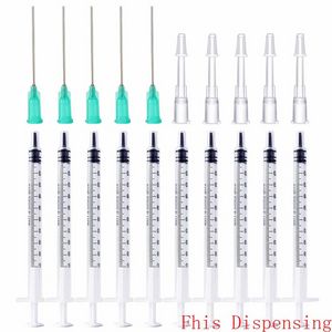1ml Syringe with 18G 1.5 Inch Blunt Needle and Plastic Needle with Matching Cap Pack of 10