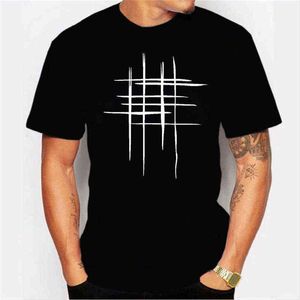 T-shirt da uomo Summer Simple Line Cross Design T-shirt in cotone traspirante O-Collo T-shirt a maniche corte Man Street Loose Casual Top Tees Uomo G1222