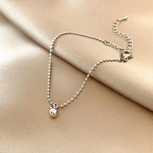 Link, Kette Legierung Silber Ball Pendent Armbänder Für Frauen Mann Charme Mode Einfache Paar Armband Weibliche Ins DIY Hand Schmuck