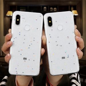 Bling Glitter Yıldız Temizle Kılıfları Xiaomi Redmi Not 10 9 Pro 10 S 9 S 8 7 POCO X3 Pro NFC Yumuşak Silikon Telefon Kapak Kabuk