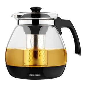 İsteğe bağlı Çaydanlık 1.6L 2.3L Moda Cam Pro Tasarım Çiçek Ile Çıkarılabilir Çelik Demlik Filtresi Premium Kettle 210813