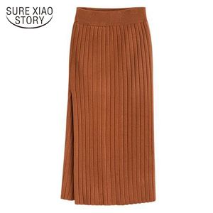 arrived spring fashion empire women skirts casual style lady solid pencil knee-length slim D298 30 210521