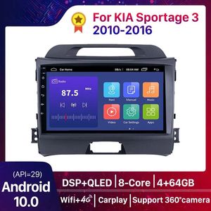9 tum Android 10.0 Head Unit Car DVD GPS Multimedia Player 2din för Kia Sportage 2010-2015 Radio Audio
