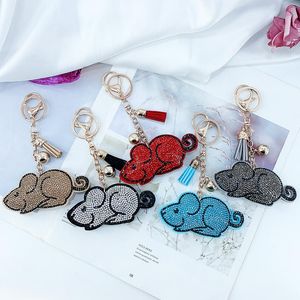 Wholesale velvet factory for sale - Group buy Keychains Factory Direct Korean Velvet Mouse Key Ring Pendant Animal Bag Car Ornaments Tassel Accessories