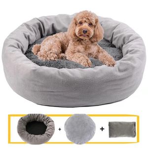 Kennels & Pens 2021 Winter Pet Cat Dog Bed Super Soft House Kennel Round Sleep For Small Dogs Cats Mat Bench Supplies Sofa