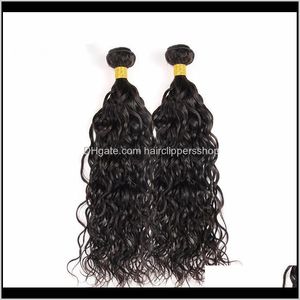 Elibess Water Wave Brazilian Extension Big Curly 100 Unprocessed Virgin Bundles 3Pcs Lot Natural Color Weft Pyef7 Weaves Lkf2B