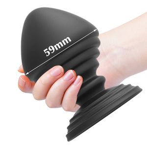 Massage Riesige Anal Perlen Butt Plug mit Leistungsstarkem Saugnapf Weibliche Masturbation Werkzeug Prostata Stimulator Pussy Sex Spielzeug für Paare