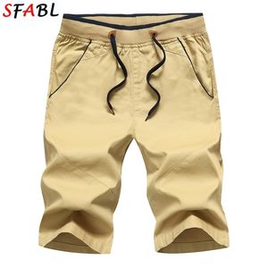 SFLL Moda Marka Casual Shorts Mężczyźni Letnie Krótkie Spodnie Męskie Sznurek Męskie Oddychające Wygodne 5XL 210806