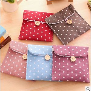 Napkin Sanitary Bag Women's Girls Cotton Linen Bag Napkin Portable Sanitary Pad Storage Organizer Pouch Holder 5344 Q2