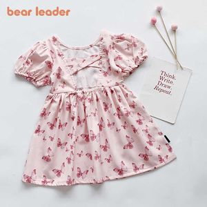 Bear Leader Ragazze Principessa Abiti carini Moda Bambini Costumi per bambini Abiti da festa per bambini Abiti con schiena cava 210708