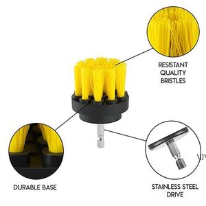 Power Scrub Brush Drill Cleaning Brush 3 pcs lot For Bathroom Shower Tile Grout Cordless Power Scrubber Drill Attachment BrushRRE12056