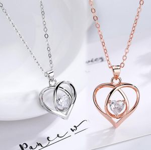 Product Heart Necklace for Women S925 Sliver Forever Jewelry I Love You Mother Girlfriend Wife without Gift Box