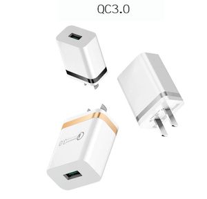 3.0 Adaptiv Fast Charger Quick Charge Dual USB Travel Home Wall Adapter US Plug för iPhone Samsung Huawei