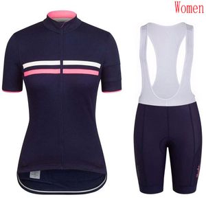 Kvinnor Cykling Jersey RCC Rapha Pro Team Road Cykel Toppar Bib Shorts Suit Sommar Snabbtork MTB Bike Outfits Racing Kläder Utomhus Sport Uniform Y21032301