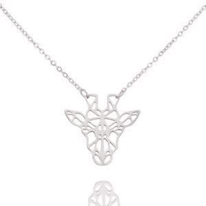 Pendant Necklaces Women Necklace Chain Geometric Deer Rose Gold For Stainless Steel Jewelry On The Neck Friend