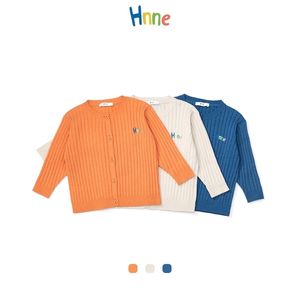 Hnne Autumn Winter Childrens Ribbed Cardigan Unisex Boys Girls Openwork Wool Sweater Warm 3-14 Years Kids Knitwear 211106