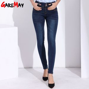 Frauen Jeans mit hoher Taille Skinny Denim Hosen Schwarz Strech Frau Femme Frühling Damen Kleidung 210428