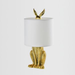 Nordic Postmodern Table Light Simple Design Bedroom Bedside Lamp Restaurant Study Masked Rabbit Resin Creative Desk Lamps
