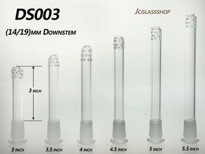 Стеклянный кальян курящий аксессуары вниз по течению 14/19 мм диффузор с 15 отверстиями 3 дюйма-5,5 дюйма DS003