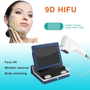 Outros equipamentos de beleza hifu 9d máquina de levantamento de rosto antienvelhecimento 2/5/8 cartuchos 12 linhas máquina de queima de gordura ultrassônica