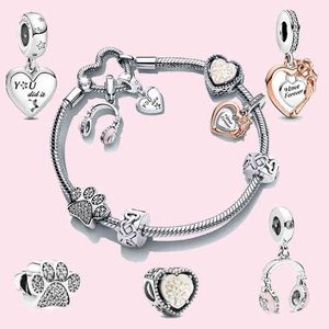 Wholesale sterling silver rope bracelets resale online - 2021new Ladies Pandora Plata De Ley Original Love Diy Luxury Bracelet Designer Personalized Women