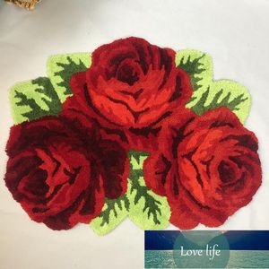 Mattor s Högkvalitativ 3 Slitless Rose Art Rug Sovrum / Sängsidan Röd Blomma Mattan Badside SOLOR Livingroom Bath Mats1 Fabrikspris Expert Design Kvalitet Senaste