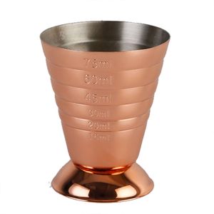 Magic Measuring Cup Tre Skala Rostfritt Stål Ounce Cups Bar Verktyg Kreativ vinuppsättning Bartender Tool WH0356