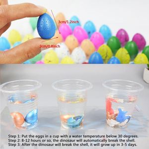 10 caixas festivas inflável magia chocar ovo dinossauro adicionar água crescente dino ovos criança criança brinquedo educacional Páscoa Presente interessante