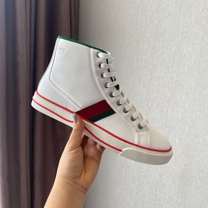 Sapatos de grife italiano Sapato feminino masculino Luxo Tênis cano alto branco cor preta Tamanho 35-44 modelo SY01