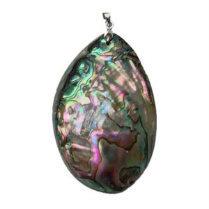 Paua Oyster Abalone Shell Organic Cabochon Freeform Pendant for Women Men DIY Necklace Beach Inspired Jewelry 5 Pieces