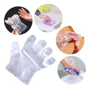 Disposable Gloves 1200pcs/Set Clear Food One-off Plastic Restaurant Cleaning Kitchen Cooking BBQ Supplies