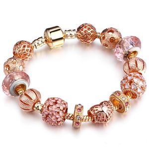 Charm Bracelets Hochwertige Roségold -Armbänder Charms European DIY Armreif Armbänder Frauen Geschenk für Liebhaber Freundinnen (nein) K2559