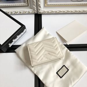 Women Luxury Designers Wallets Sewing Thread Leather Purse Woman Card Slot Coin Credit Cards Holders Clutch bags Mini size 466492